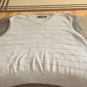 Saddlebred Gray V Neck Sweater Vest